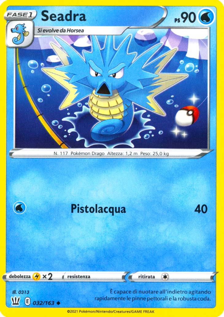 032 / 163 Seadra Non Comune normale (IT) -NEAR MINT-