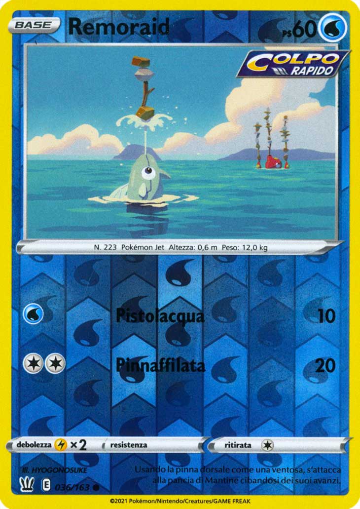 036 / 163 Remoraid Comune Reverse foil (IT) -NEAR MINT-