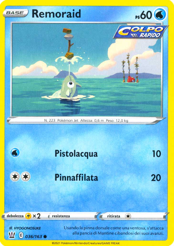 036 / 163 Remoraid Comune normale (IT) -NEAR MINT-