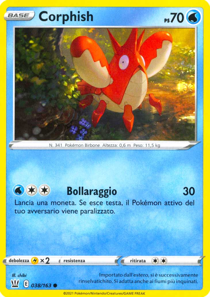 038 / 163 Corphish Comune normale (IT) -NEAR MINT-