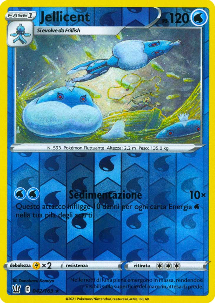 042 / 163 Jellicent Rara Reverse foil (IT) -NEAR MINT-