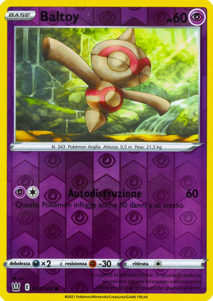 057 / 163 Baltoy Comune Reverse foil (IT) -NEAR MINT-