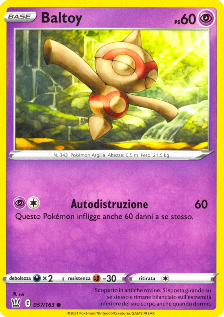 057 / 163 Baltoy Comune normale (IT) -NEAR MINT-