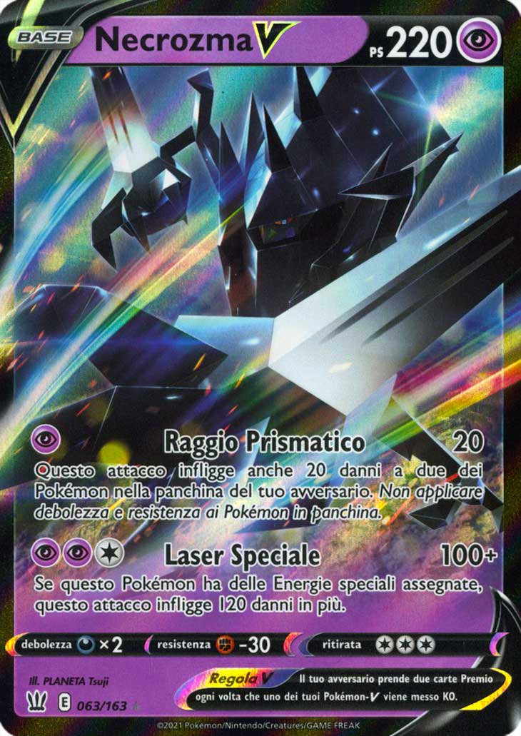 063 / 163 Necrozma V Rara Holo V foil (IT) -NEAR MINT-