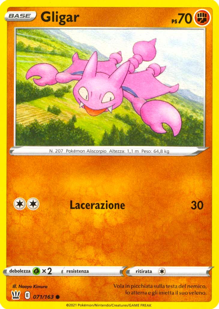 071 / 163 Gligar Comune normale (IT) -NEAR MINT-
