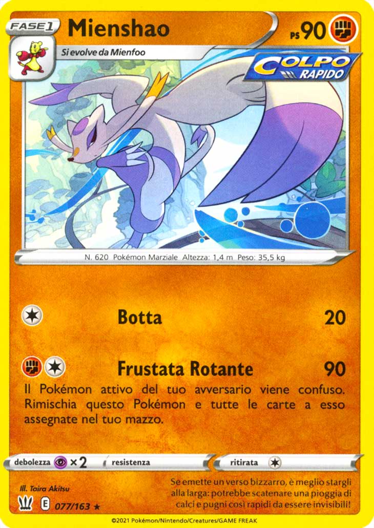 077 / 163 Mienshao Rara normale (IT) -NEAR MINT-
