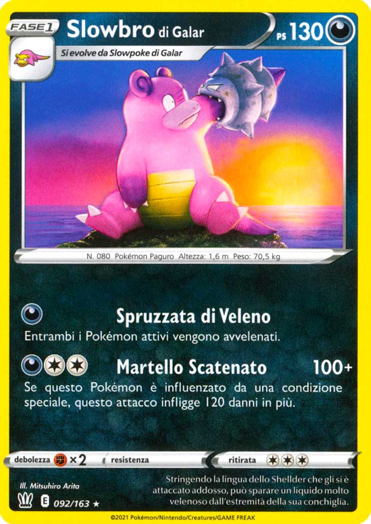 092 / 163 Slowbro di Galar Rara normale (IT) -NEAR MINT-