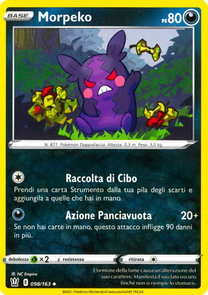 098 / 163 Morpeko Non Comune normale (IT) -NEAR MINT-