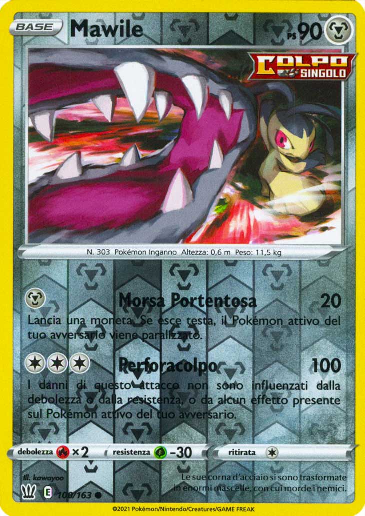 100 / 163 Mawile Comune Reverse foil (IT) -NEAR MINT-