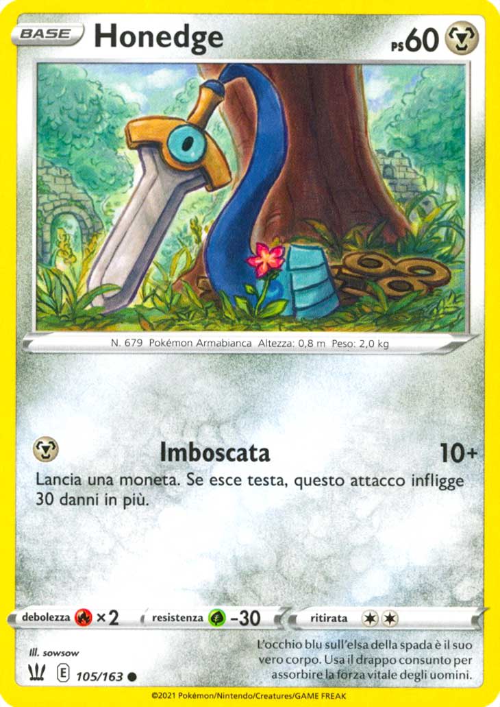 105 / 163 Honedge Comune normale (IT) -NEAR MINT-