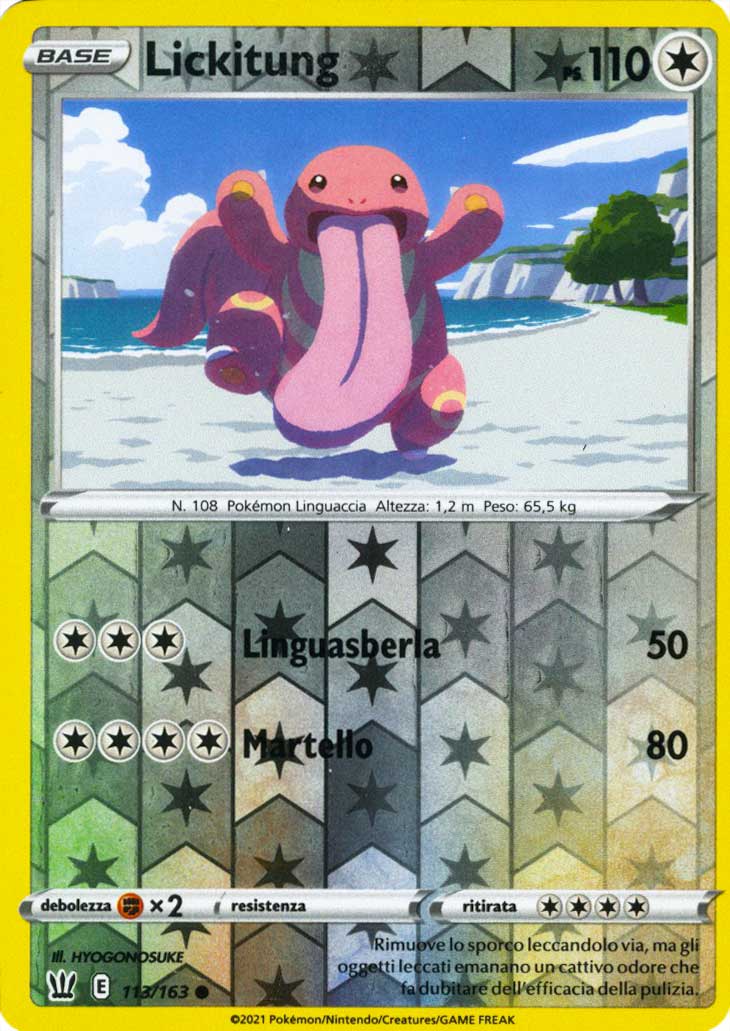 113 / 163 Lickitung Comune Reverse foil (IT) -NEAR MINT-