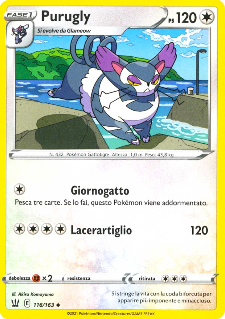 116 / 163 Purugly Non Comune normale (IT) -NEAR MINT-