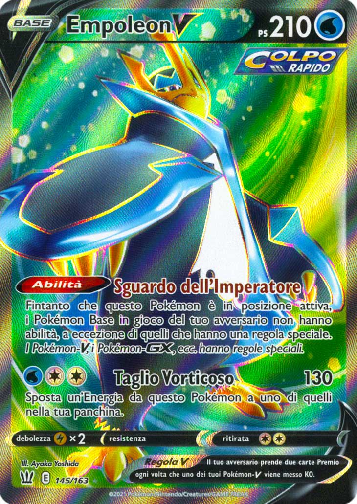 145 / 163 Empoleon V Ultra Rara V Full Art foil (IT) -NEAR MINT-