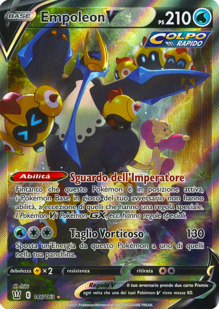 146 / 163 Empoleon V Ultra Rara V Full Art foil (IT) -NEAR MINT-