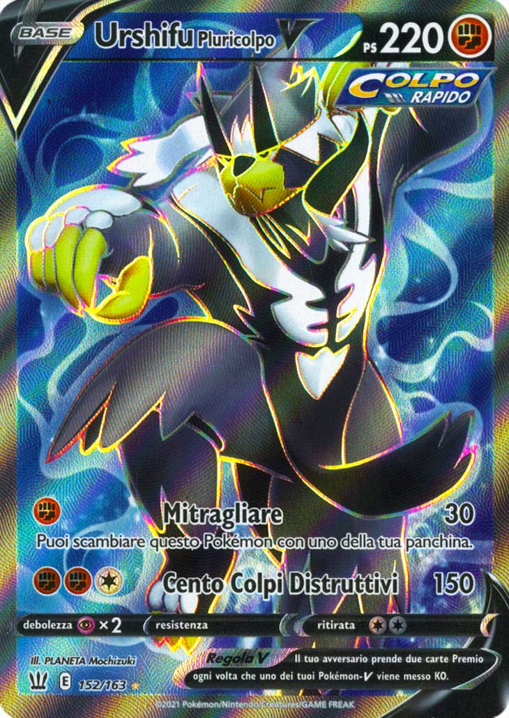 152 / 163 Urshifu Pluricolpo V Ultra Rara V Full Art foil (IT) -NEAR MINT-