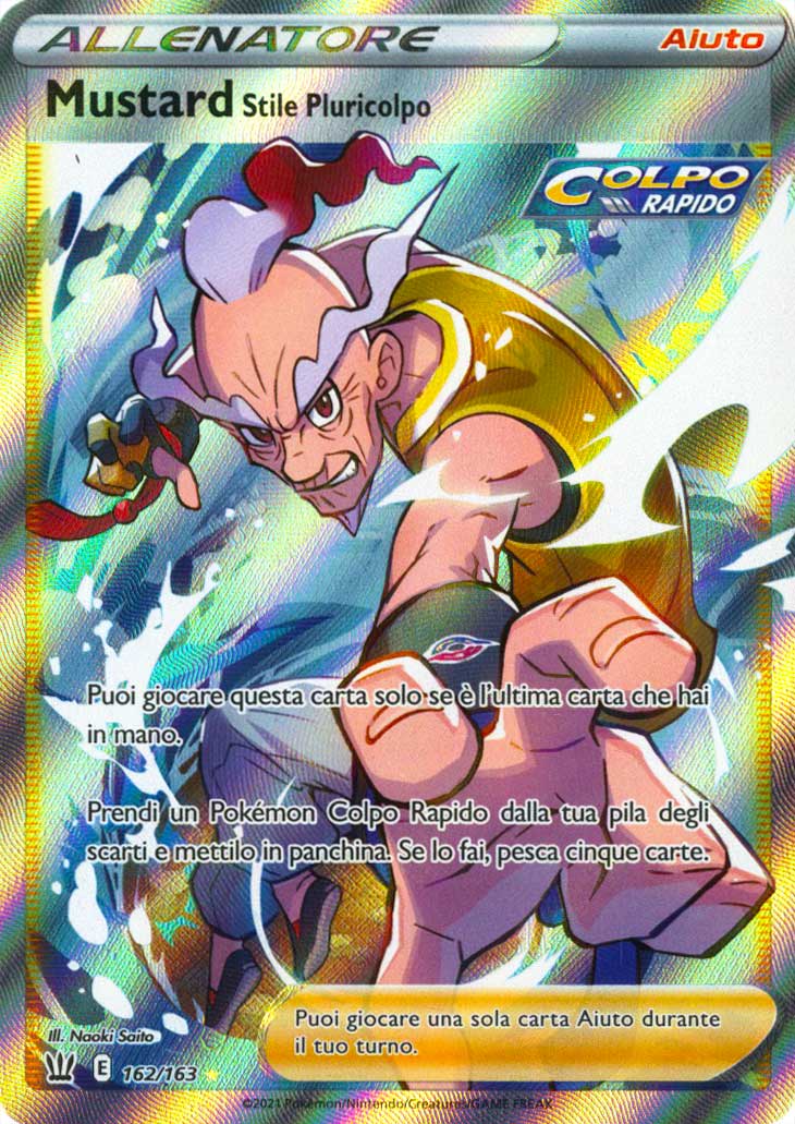162 / 163 Mustard Stile Pluricolpo Ultra Rara Full Art foil (IT) -NEAR MINT-