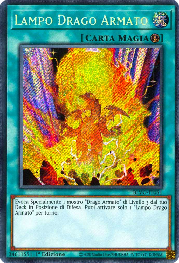 BLVO-IT051 Lampo Drago Armato rara segreta 1a Edizione (IT) -NEAR MINT-