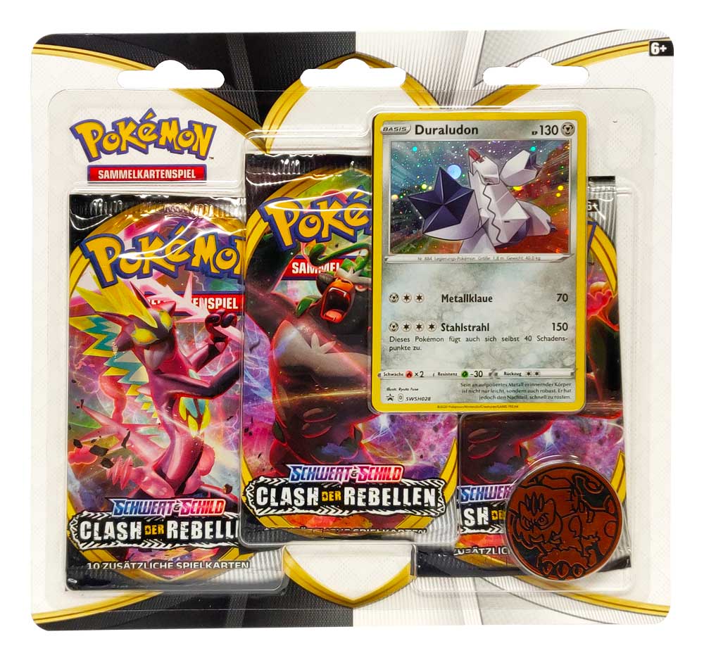 SWSH2 Rebel Clash 3 Pack Blister Duraludon (DE)