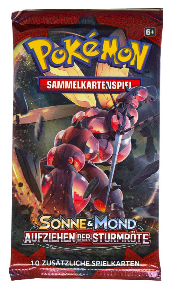 Sonne & Mond Aufziehen der Sturmrote busta 10 carte Artwork Masskito (DE)