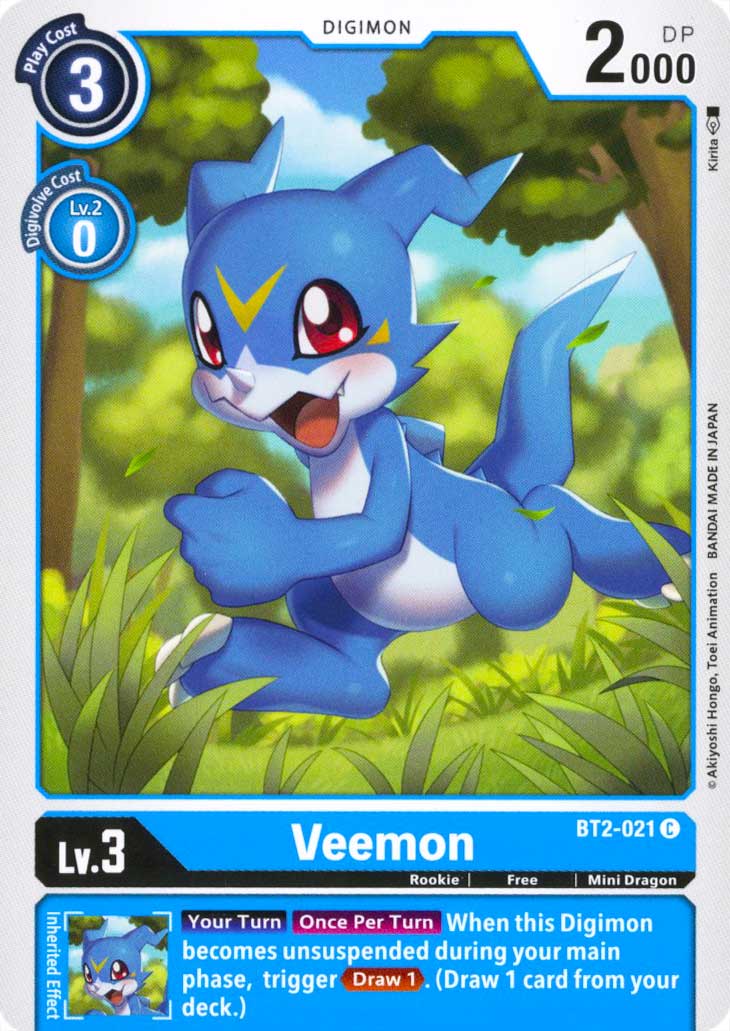 BT02-EN021 Veemon comune normale (EN) -NEAR MINT-