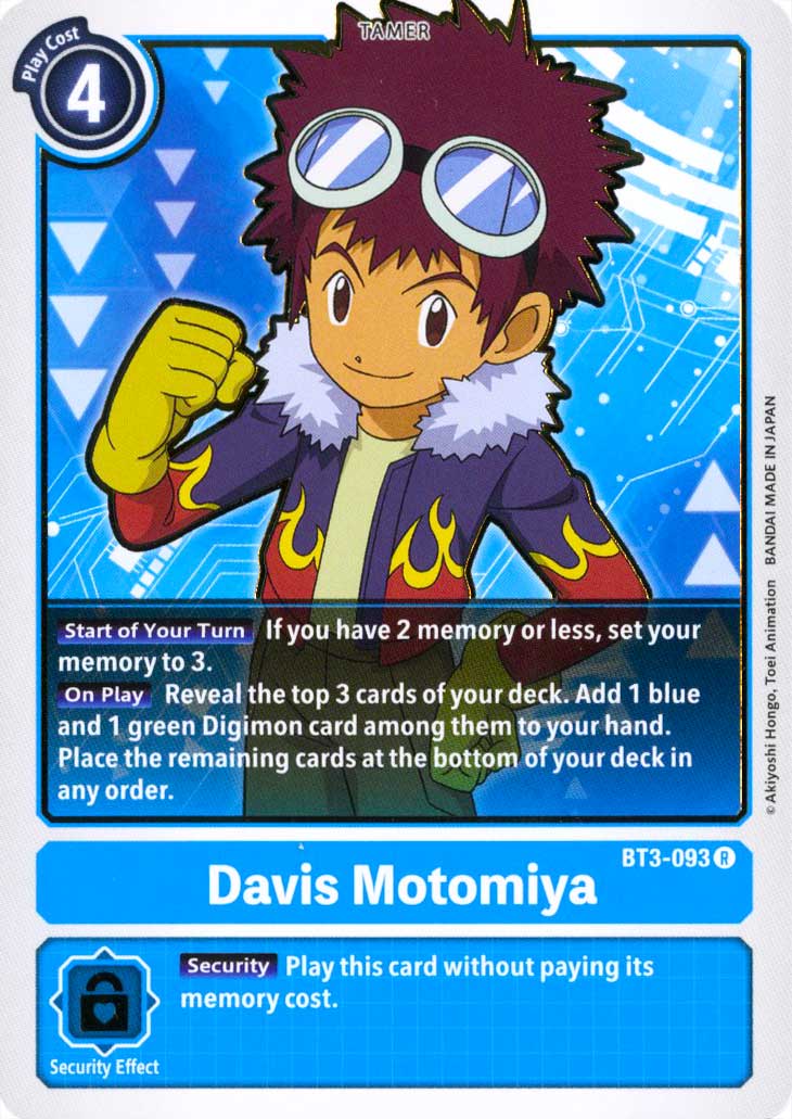 BT03-EN093 Davis Motomiya rara normale (EN) -NEAR MINT-