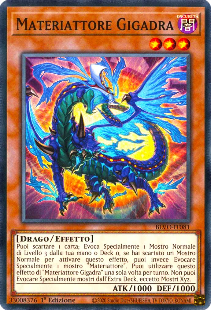 BLVO-IT081 Materiattore Gigadra super rara 1a Edizione (IT) -NEAR MINT-