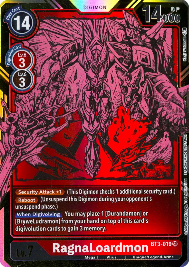 BT03-EN019 RagnaLoardmon super rara foil parallela (EN) -NEAR MINT-