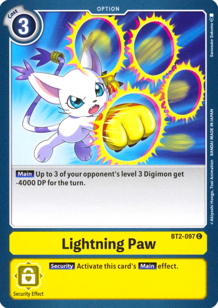 BT02-EN097 Lightning Paw comune normale (EN) -NEAR MINT-