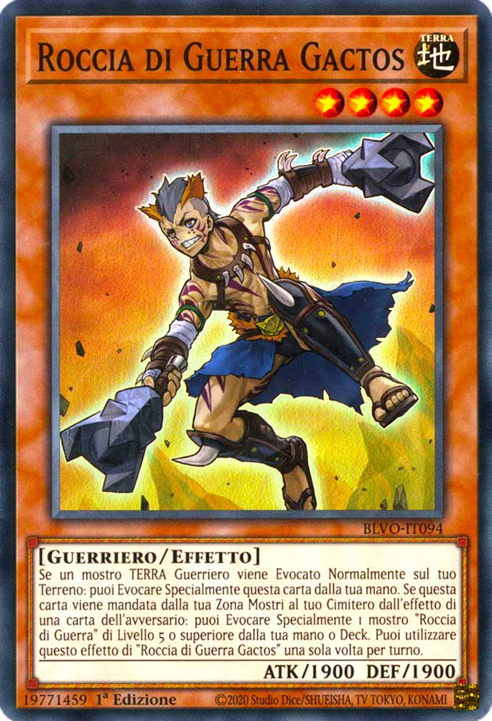BLVO-IT094 Roccia di Guerra Gactos super rara 1a Edizione (IT) -NEAR MINT-