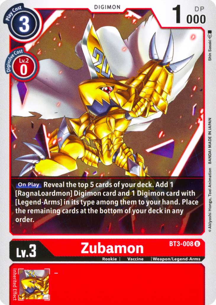 BT03-EN008 Zubamon non comune normale (EN) -NEAR MINT-