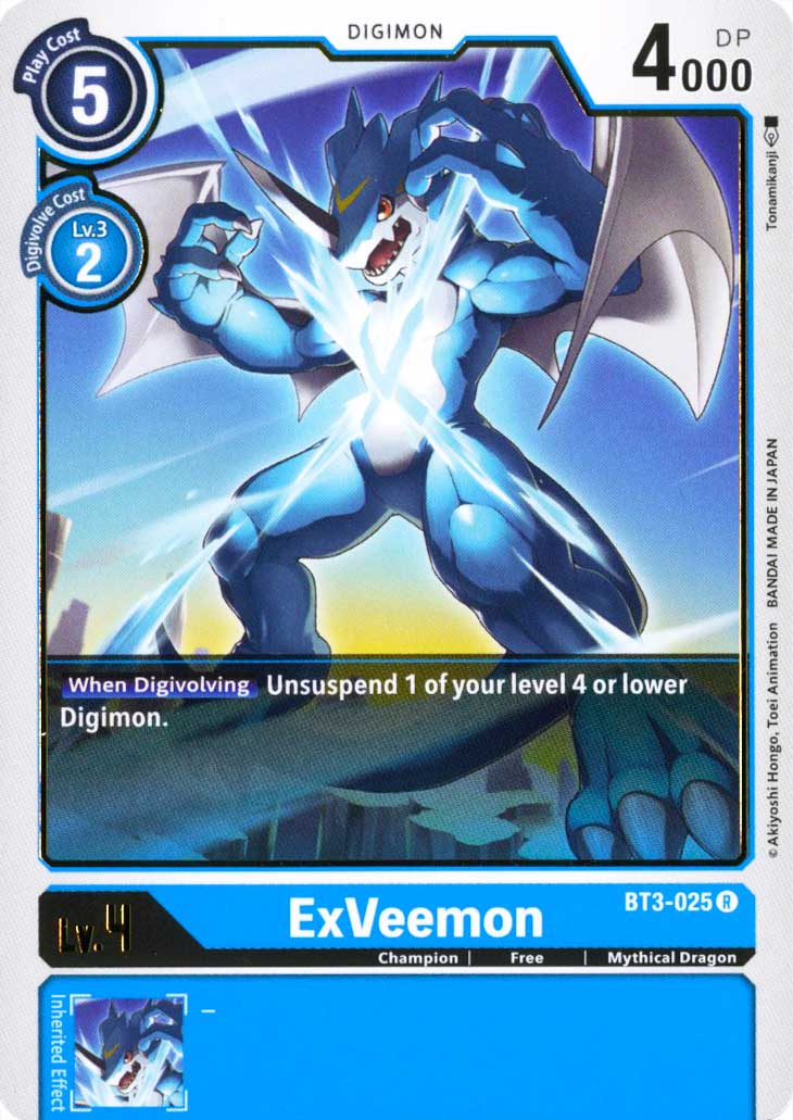 BT03-EN025 ExVeemon rara normale (EN) -NEAR MINT-