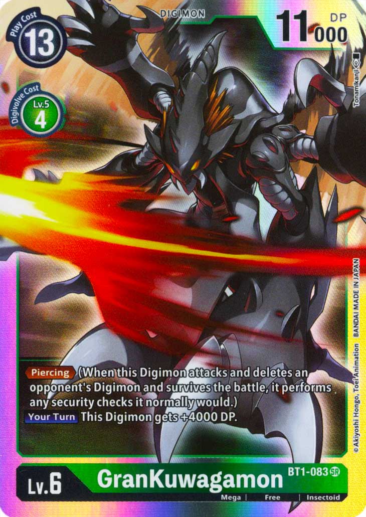 BT01-EN083 GranKuwagamon super rara foil (EN) -NEAR MINT-