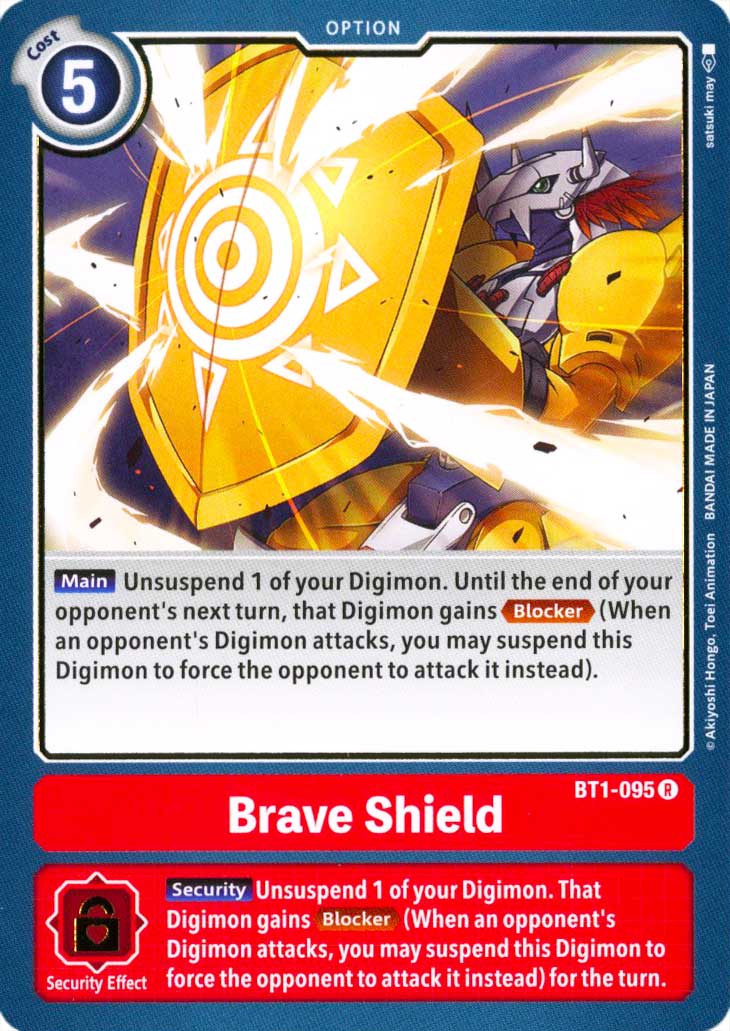 BT01-EN095 Brave Shield rara normale (EN) -NEAR MINT-