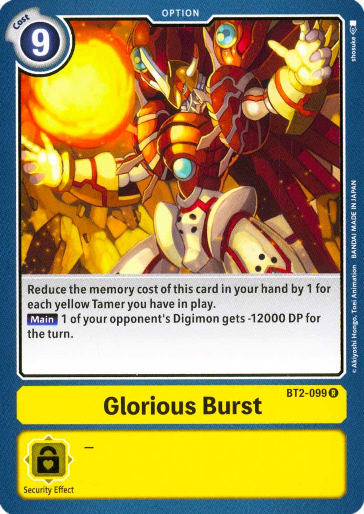 BT02-EN099 Glorious Burnst rara normale (EN) -NEAR MINT-