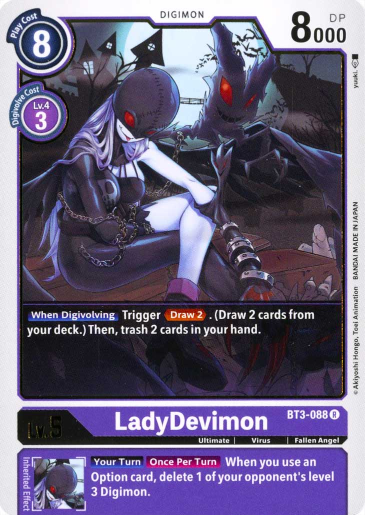 BT03-EN088 LadyDevimon rara normale (EN) -NEAR MINT-