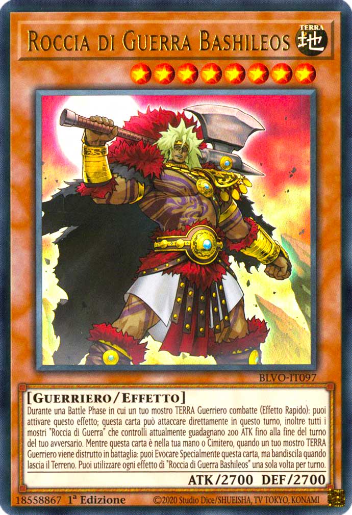 BLVO-IT097 Roccia di Guerra Bashileos ultra rara 1a Edizione (IT) -NEAR MINT-