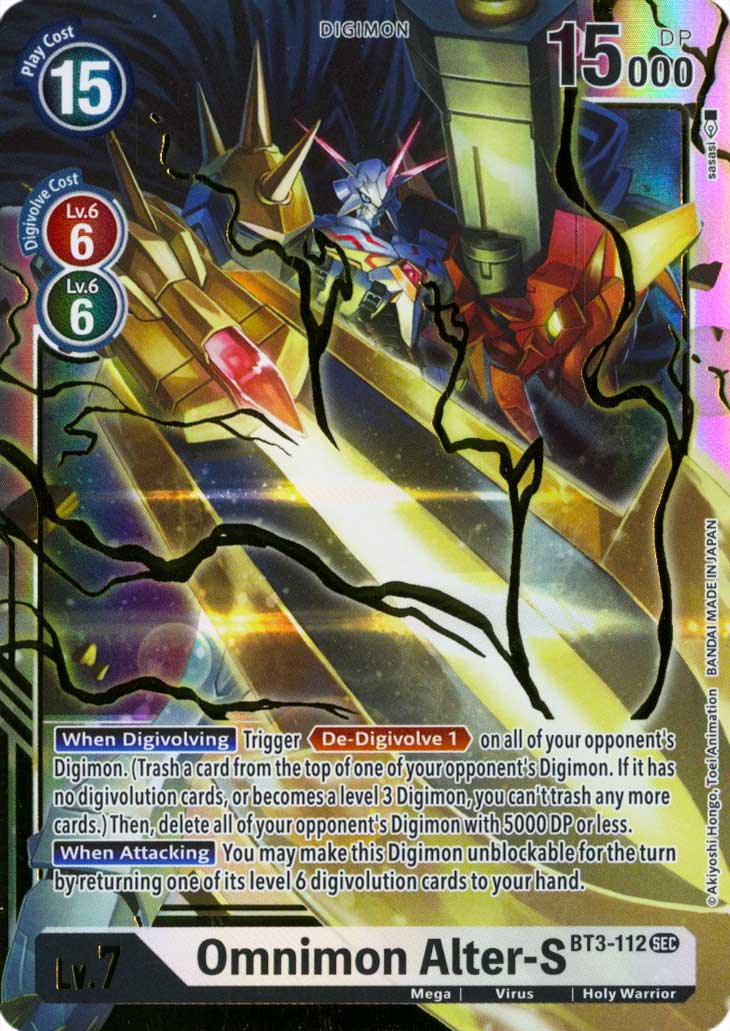 BT03-EN112 Omnimon Alter-S rara segreta foil (EN) -NEAR MINT-