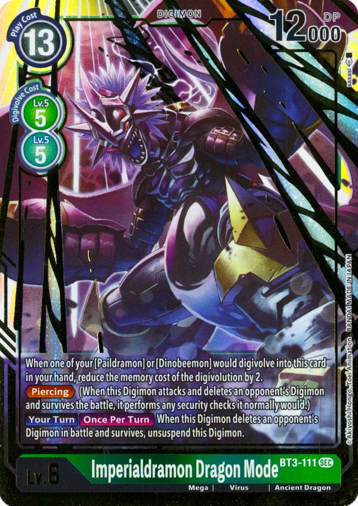 BT03-EN111 Imperialdramon Dragon Mode rara segreta foil (EN) -NEAR MINT-