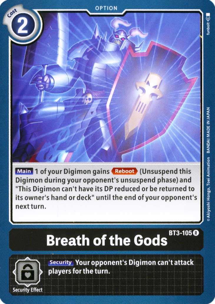BT03-EN105 Breath of the Gods rara normale (EN) -NEAR MINT-