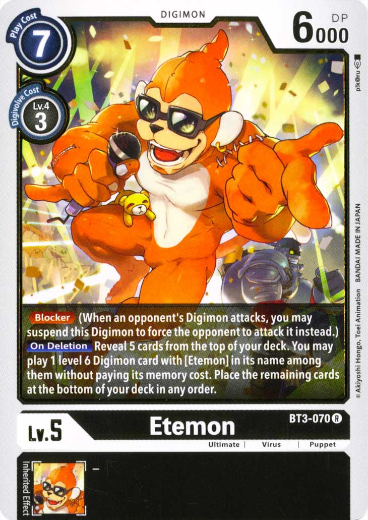 BT03-EN070 Etemon rara normale (EN) -NEAR MINT-