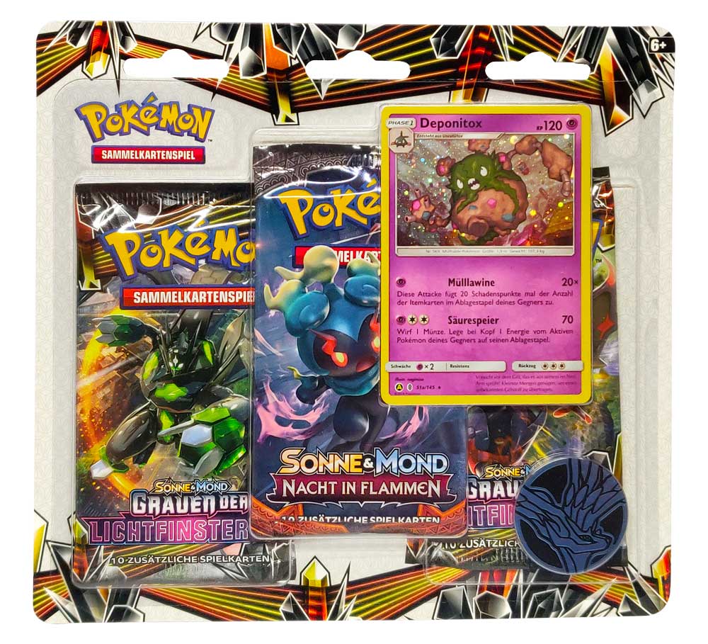 Sonne & Mond 2 Pack Grauen der Lichtfinsternis 1 Pack Nacht in Flammen Blister Deponitox (DE)