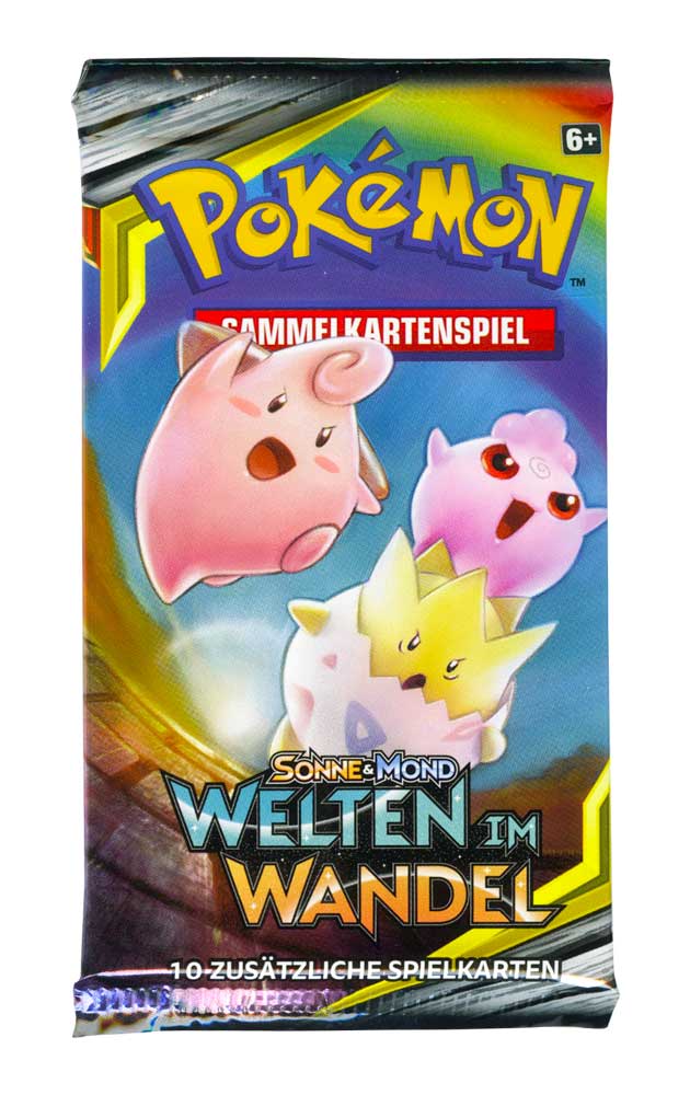 Sonne & Mond Welten im Wandel busta 10 carte Artwork Togepi, Pii & Fluffeluff (DE)