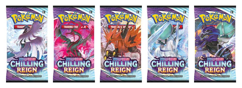 Sword and Shield Chilling Reign 5 buste da 10 carte con Artworks Diversi (EN)