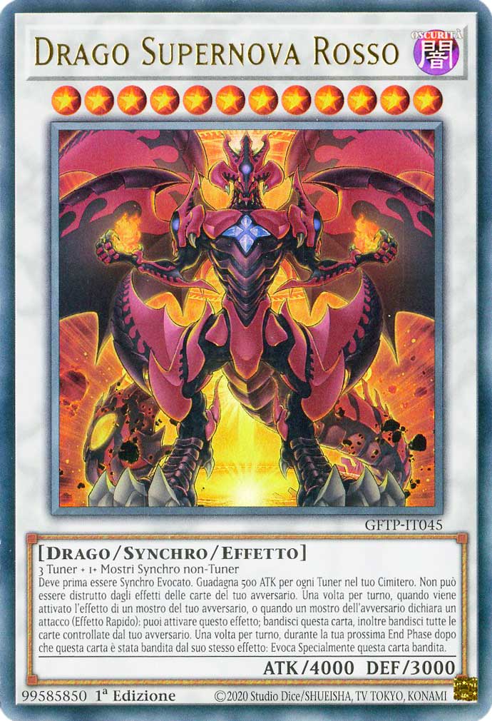 GFTP-IT045 Drago Supernova Rosso ultra rara 1a Edizione (IT) -NEAR MINT-