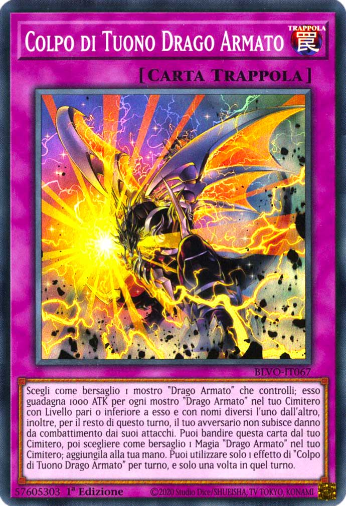 BLVO-IT067 Colpo di Tuono Drago Armato super rara 1a Edizione (IT) -NEAR MINT-