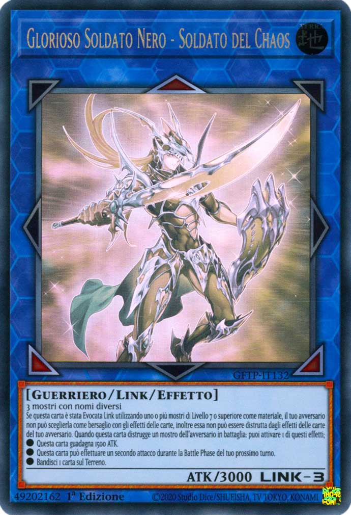 GFTP-IT132 Glorioso Soldato Nero - Soldato del Chaos rara ghost 1a Edizione (IT) -NEAR MINT-
