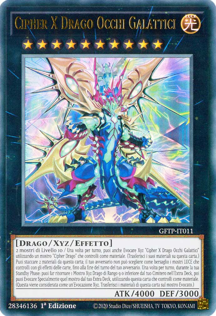 GFTP-IT011 Cipher X Drago Occhi Galattici ultra rara 1a Edizione (IT) -NEAR MINT-
