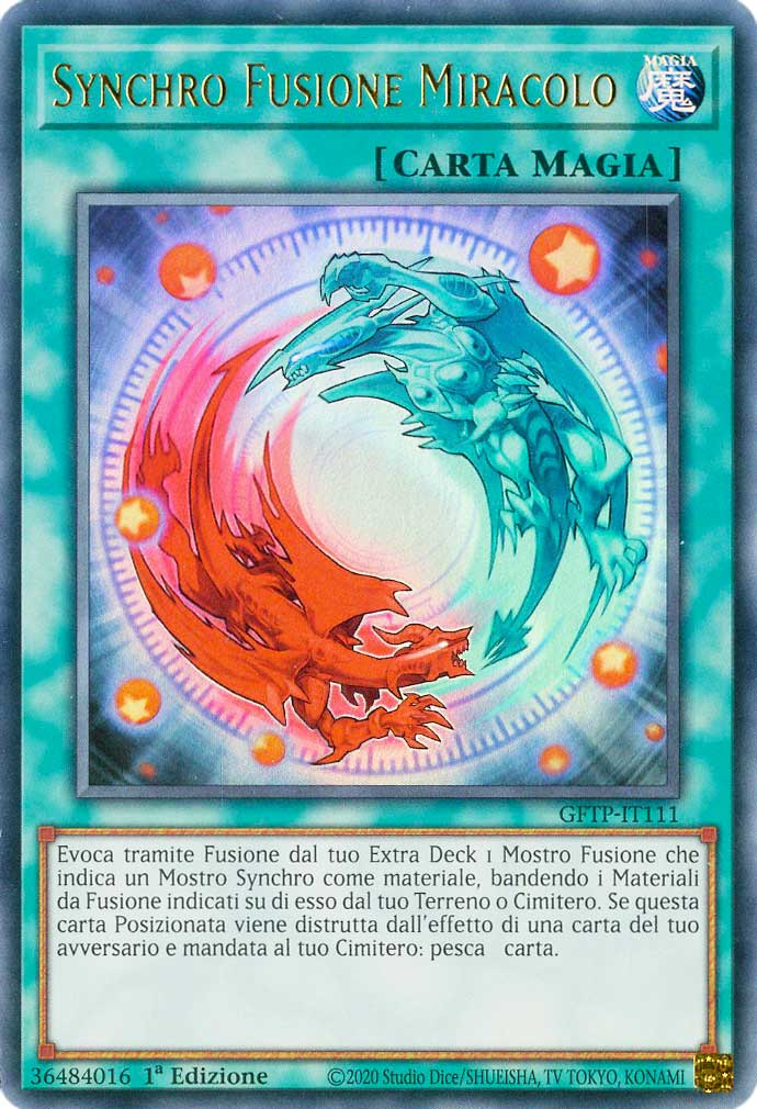GFTP-IT111 Synchro Fusione Miracolo ultra rara 1a Edizione (IT) -NEAR MINT-