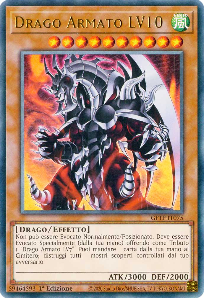 GFTP-IT075 Drago Armato LV10 ultra rara 1a Edizione (IT) -NEAR MINT-