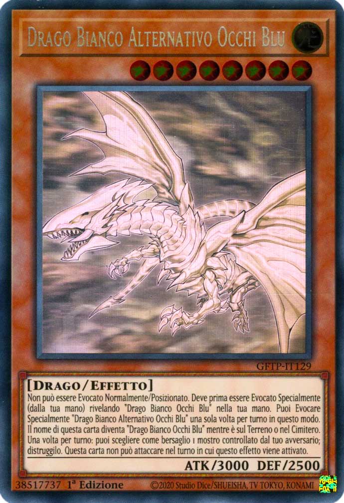 GFTP-IT129 Drago Bianco Alternativo Occhi Blu rara ghost 1a Edizione (IT) -NEAR MINT-